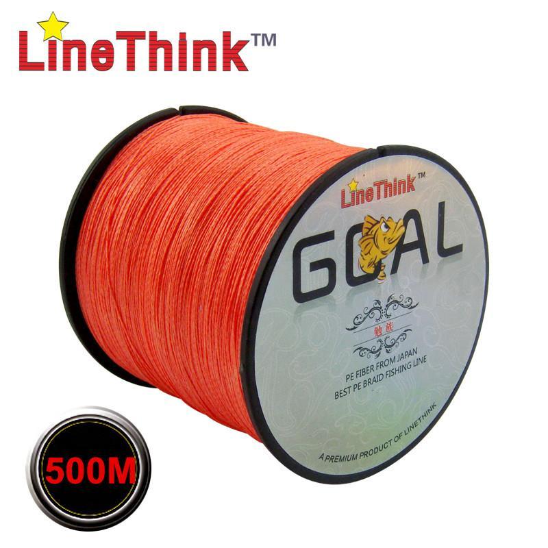 500M Brand Linethink Goal Japan Multifilament 100% Pe Braided Fishing Line 6Lb-LINETHINK official store-White-0.4-Bargain Bait Box