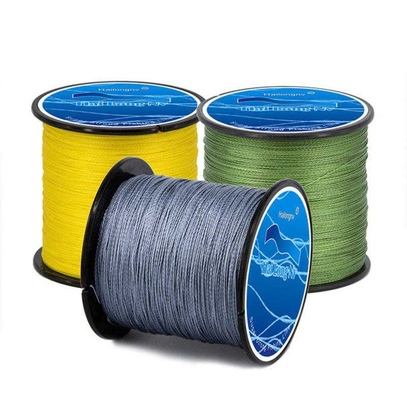 500M Pe Braided Fishing Line 4 Strands Braid Wires Line Rally Test 8 To 100Lb-Sports fishing products-Yellow-0.4-Bargain Bait Box