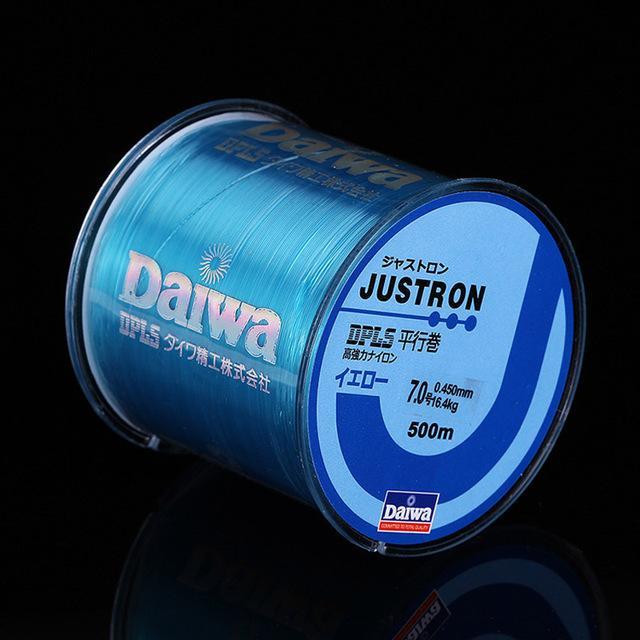 500M Super Strong Daiwa Justron Nylon Fishing Line 2Lb - 40Lb 7 Colors Japan-Z&X Outdoors Store-Blue-0.4-Bargain Bait Box