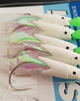 50Hooks 10Bags Soft Rig Hooks Sabiki Shrimp Baits Small Shrimps-Sabiki Rigs-Bargain Bait Box-White-Bargain Bait Box