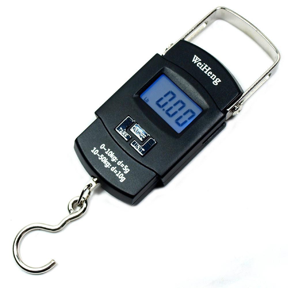 50Kg 10G Electronic Portable Digital Scale Hanging Hook Fishing Luggage Weight-Fishing Scales & Measurement-Bargain Bait Box-China-Bargain Bait Box