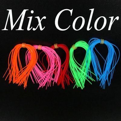 50Pcs Multiple Color Silicone Skirts Streamer Spinnerbait Buzzbait Rubber Jig-Skirts &amp; Beards-Bargain Bait Box-Mix Color 50PCS-Bargain Bait Box