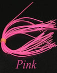 50Pcs Multiple Color Silicone Skirts Streamer Spinnerbait Buzzbait Rubber Jig-Skirts & Beards-Bargain Bait Box-Pink 50PCS-Bargain Bait Box