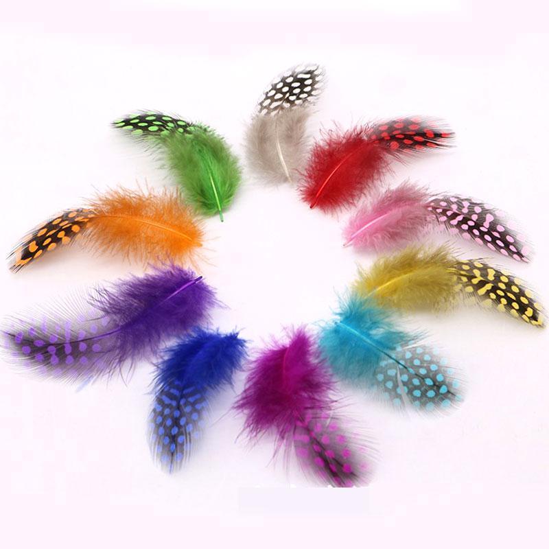 50Pcs S Guinea Pearl Hen Feather Spey Flies Tailing Cheeks Streamers Fly Tying-Fly Tying Materials-Bargain Bait Box-Bargain Bait Box