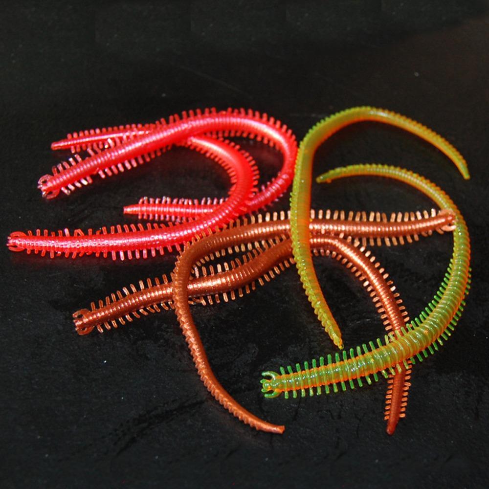 50Pcs Soft Capuchin Earthworm Maggots Fishing Grub Worm Silicone Bait 14Cm/2G-Creatures-Bargain Bait Box-Red-Bargain Bait Box