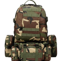 50L Molle Tactical Backpack Waterproof 600D Assault Outdoor Travel Hiking-Yunvo Outdoor Sports CO., LTD-Jungle camouflage-Bargain Bait Box