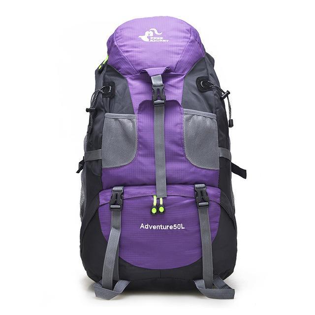 50L Waterproof Hiking Backpack Men Trekking Travel Backpacks For Women Sport Bag-Climbing Bags-Outdoor Explorer Club Store-Purple-China-Bargain Bait Box