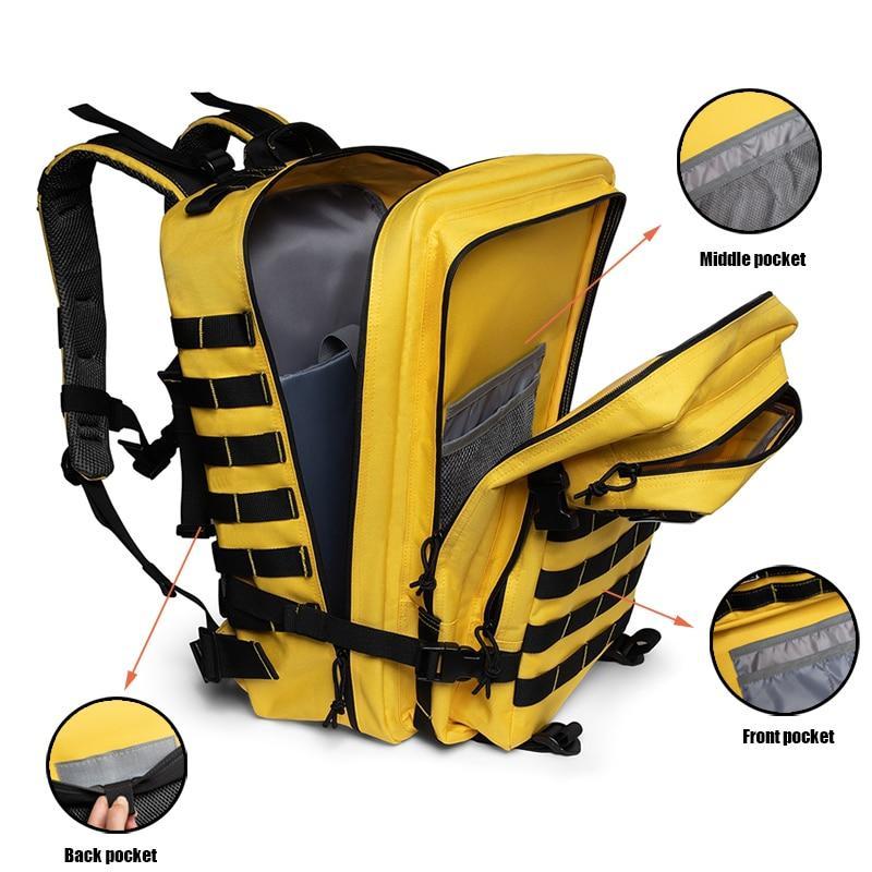 50L Waterproof Military Tactical Backpack Trekking Hiking Backpack Camping For-Home-Outdoor Explorer Club Store-Yellow-China-Bargain Bait Box