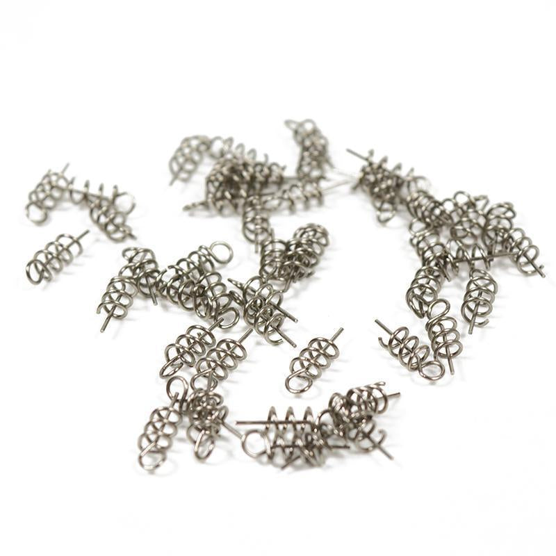50Pcs 14Mm Stainless Steel Soft Bait Lure Spring Lock Pin Crank Hook Connector-leo Official Store-Bargain Bait Box