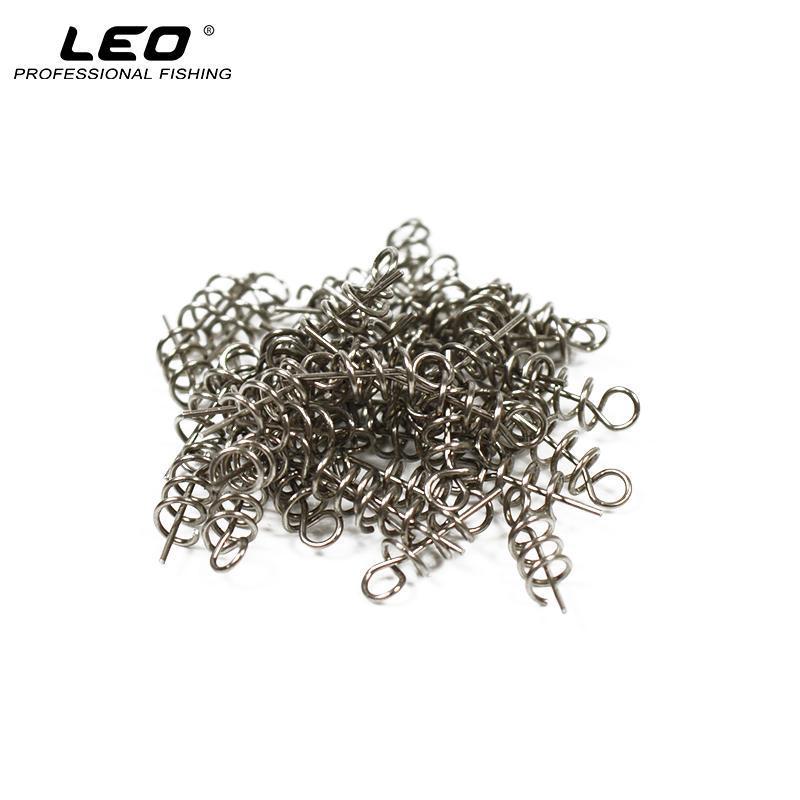 50Pcs 14Mm Stainless Steel Soft Bait Lure Spring Lock Pin Crank Hook Connector-leo Official Store-Bargain Bait Box