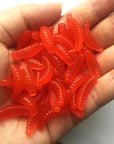 50Pcs 2Cm 0.4Grams Colorfull Silicone Bait Maggot Grub Protein Soft Baits Worm-Be a Invincible fishing Store-D-Bargain Bait Box