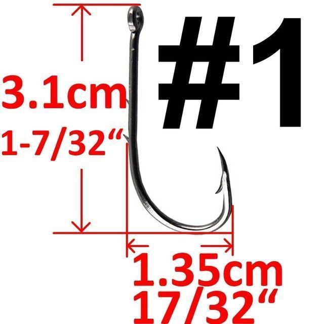 50Pcs Baitholder Fishhook Size 1-9 1/0-8/0 Carp Fishing Hooks Jig
