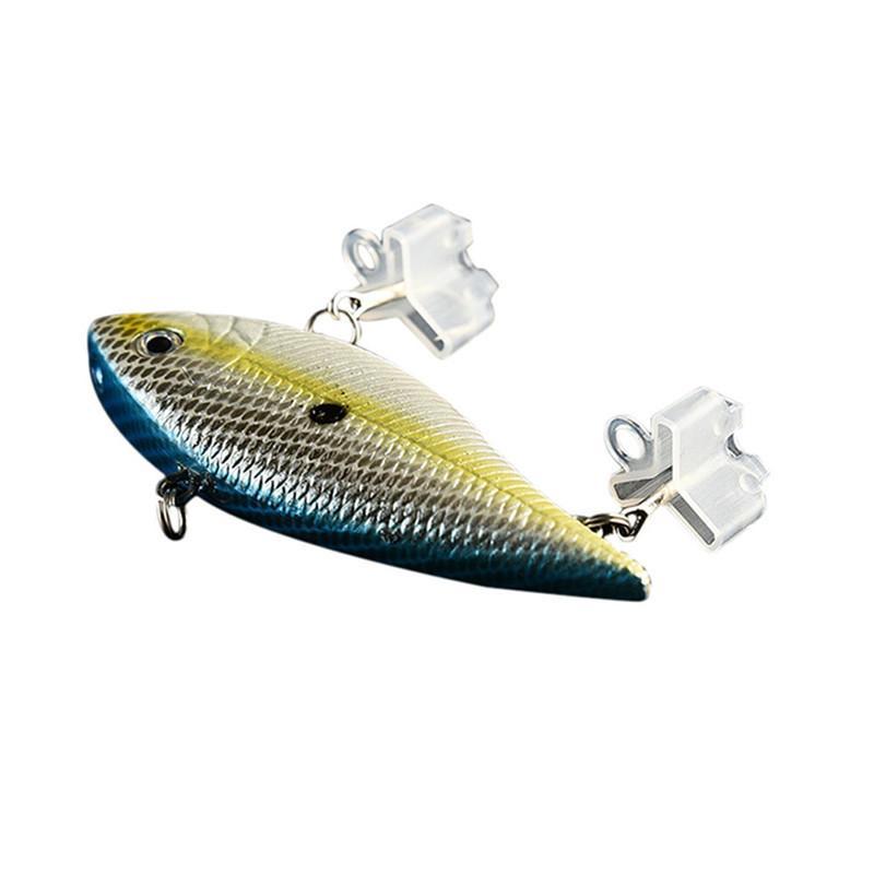 50Pcs Durable Fishing Treble Hooks Jig Case Covers Bonnets Plastic Fishing Hooks-Dynamic Outdoor Store-Bargain Bait Box