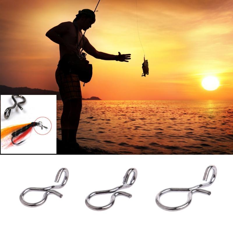 50Pcs Fly Fishing Snap Quick Change Hook Lure High Carbon Steel Tackle –  Bargain Bait Box