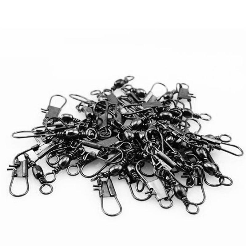 50Pcs Hooked Snap Pin Stainless Steel Fishing Hook Connector Lure Accessories-Ali J S Store-Bargain Bait Box