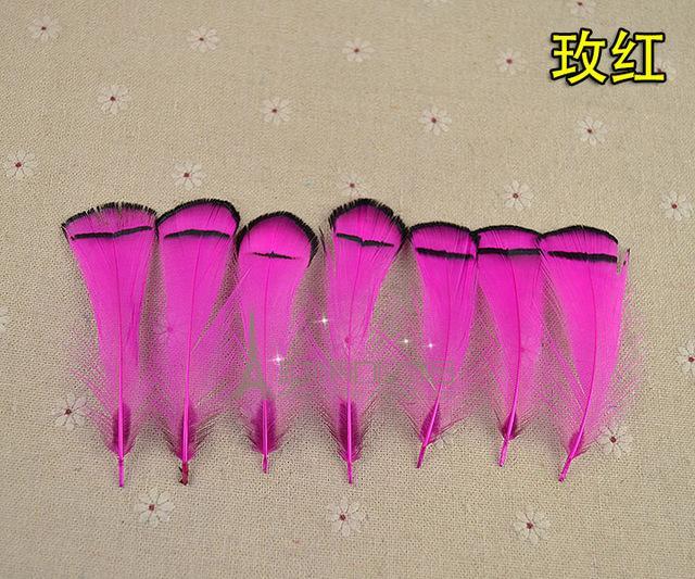 [50Pcs] Lady Amherst Tippet Feather Natural White Red Yellow Pink Purple Green-Fly Tying Materials-Bargain Bait Box-Orange-Bargain Bait Box