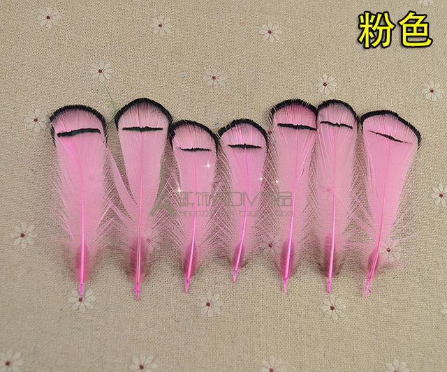 [50Pcs] Lady Amherst Tippet Feather Natural White Red Yellow Pink Purple Green-Fly Tying Materials-Bargain Bait Box-Pink-Bargain Bait Box