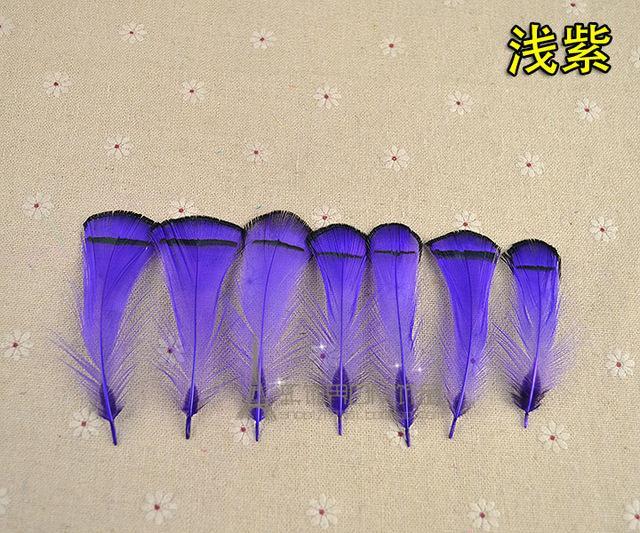 [50Pcs] Lady Amherst Tippet Feather Natural White Red Yellow Pink Purple Green-Fly Tying Materials-Bargain Bait Box-Purple-Bargain Bait Box