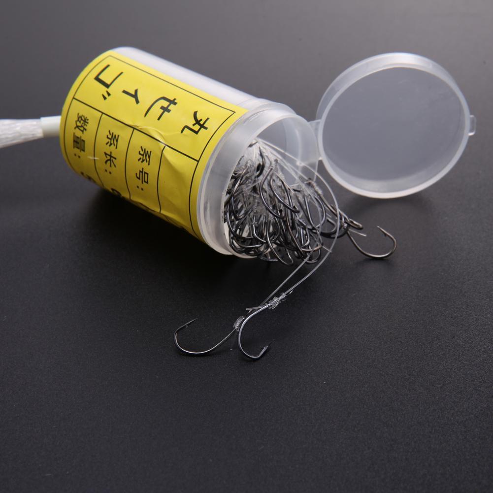 50Pcs/Box High Carbon Steel Fishing Hook With Lines And Bucket Carp Fly Tackle-Agreement-10 Number Line-Bargain Bait Box