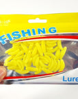 50Pcs/Lot 2Cm 0.43G Maggot Grub Soft Lure Baits Silicone Bait Smell Worms Glow-YTQHXY Fishing (china) Store-Cream-Bargain Bait Box