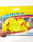 50Pcs/Lot 2Cm 0.43G Maggot Grub Soft Lure Baits Silicone Bait Smell Worms Glow-YTQHXY Fishing (china) Store-Mix color-Bargain Bait Box