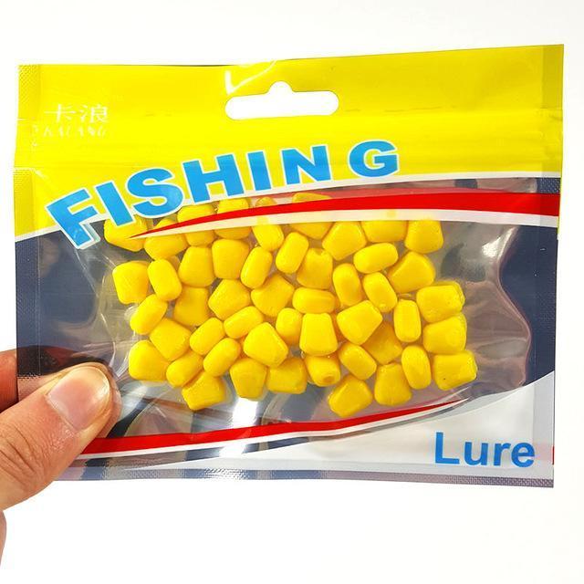 50Pcs/Lot Corn Soft Baits 4 Colors 1Cm Silicone Bait Fishing Lure Carp-Be a Invincible fishing Store-A-Bargain Bait Box
