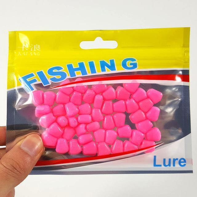 50Pcs/Lot Corn Soft Baits 4 Colors 1Cm Silicone Bait Fishing Lure Carp-Be a Invincible fishing Store-C-Bargain Bait Box