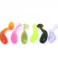 50Pcs/Lot Luminous Paddle Tail Soft Grubs 1G 50Mm Glow In Dark T Tail Lure Jig-SUPERFISH Store-SO033-1-Bargain Bait Box