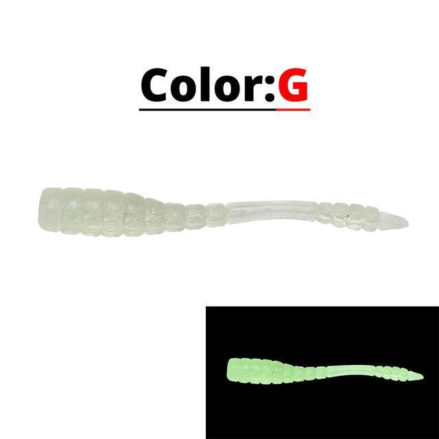 50Pcs/Lot Soft Bait Simulation Earthworm Red Worms 45Mm 0.4G Jigging-Amlucas Fishing Store-G-Bargain Bait Box