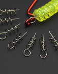 50Pcs/Lot Soft Bait Spring Lock Pin Crank Hook & Soft Bait Connector Fixed-weihefishing huangma fishing Store-Bargain Bait Box
