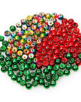50Pcs/Lot Tungsten Fly Tying Beads Red Green Rainbow Fly Fishing Nymph Head Ball-AnglerDream Store-20G-Bargain Bait Box