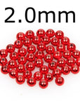 50Pcs/Lot Tungsten Fly Tying Beads Red Green Rainbow Fly Fishing Nymph Head Ball-AnglerDream Store-20R-Bargain Bait Box