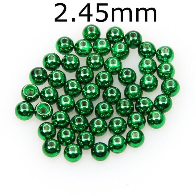 50Pcs/Lot Tungsten Fly Tying Beads Red Green Rainbow Fly Fishing Nymph Head Ball-AnglerDream Store-245G-Bargain Bait Box