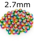 50Pcs/Lot Tungsten Fly Tying Beads Red Green Rainbow Fly Fishing Nymph Head Ball-AnglerDream Store-27C-Bargain Bait Box