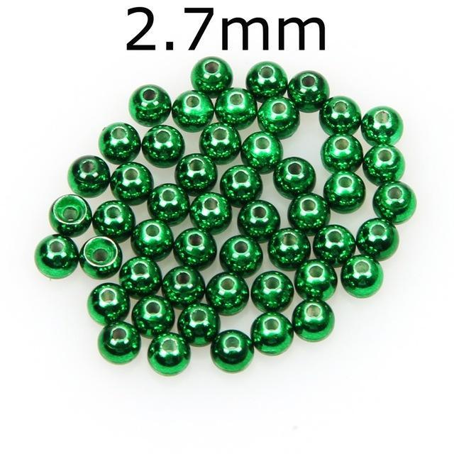 50Pcs/Lot Tungsten Fly Tying Beads Red Green Rainbow Fly Fishing Nymph Head Ball-AnglerDream Store-27G-Bargain Bait Box