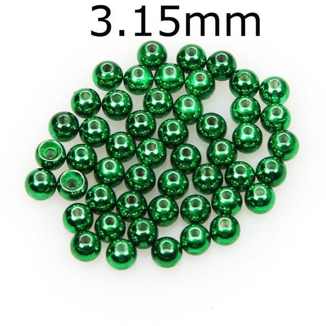 50Pcs/Lot Tungsten Fly Tying Beads Red Green Rainbow Fly Fishing Nymph Head Ball-AnglerDream Store-315G-Bargain Bait Box