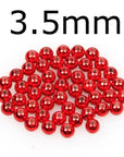 50Pcs/Lot Tungsten Fly Tying Beads Red Green Rainbow Fly Fishing Nymph Head Ball-AnglerDream Store-35R-Bargain Bait Box