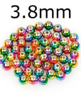50Pcs/Lot Tungsten Fly Tying Beads Red Green Rainbow Fly Fishing Nymph Head Ball-AnglerDream Store-38C-Bargain Bait Box