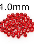 50Pcs/Lot Tungsten Fly Tying Beads Red Green Rainbow Fly Fishing Nymph Head Ball-AnglerDream Store-40R-Bargain Bait Box