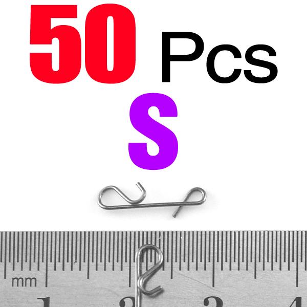 50Pcs/Pack Braid Knotless Connectors Swivel Accessory-Fishing Snaps &amp; Swivels-Bargain Bait Box-50PCS S-Bargain Bait Box