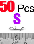 50Pcs/Pack Braid Knotless Connectors Swivel Accessory-Fishing Snaps & Swivels-Bargain Bait Box-50PCS S-Bargain Bait Box