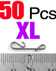 50Pcs/Pack Braid Knotless Connectors Swivel Accessory-Fishing Snaps & Swivels-Bargain Bait Box-50PCS XL-Bargain Bait Box