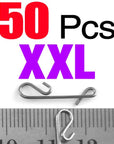 50Pcs/Pack Braid Knotless Connectors Swivel Accessory-Fishing Snaps & Swivels-Bargain Bait Box-50PCS XXL-Bargain Bait Box