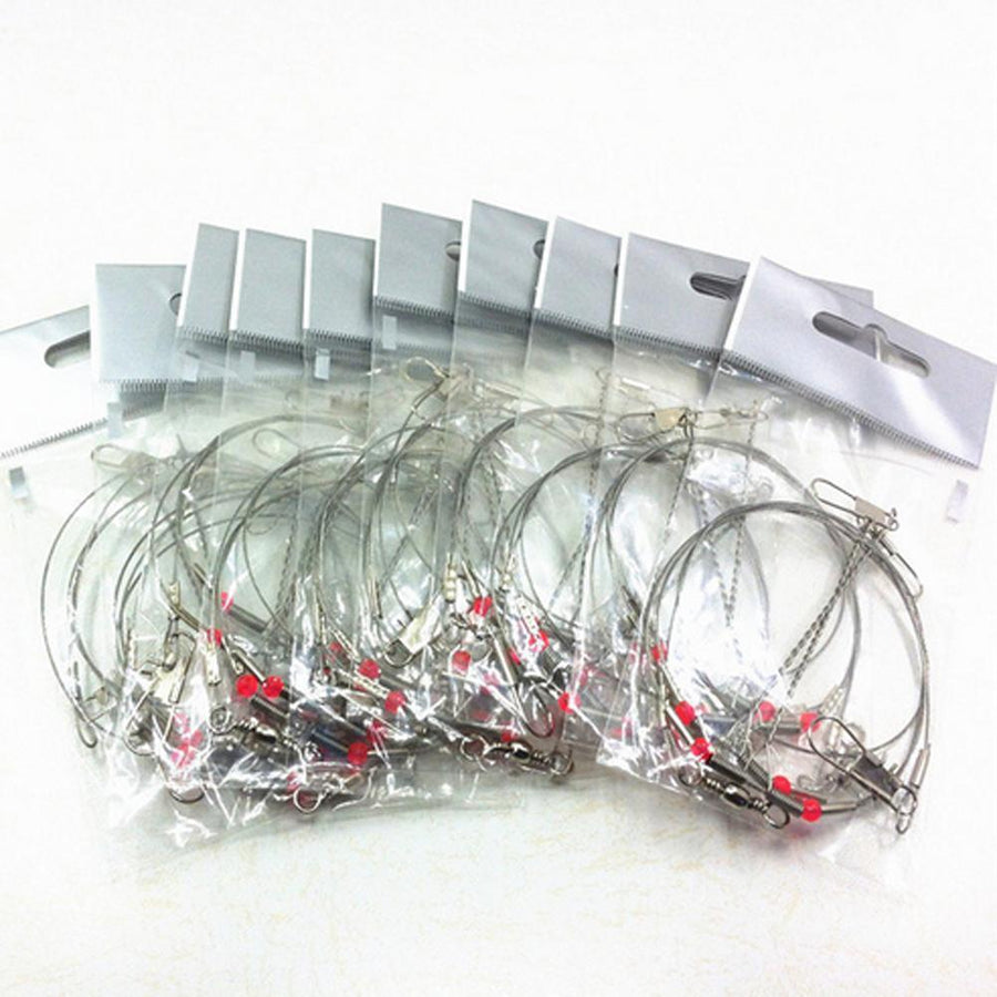 5/10/20Pcs/Pack Arms Stainless Steel Fishing Wire Leader Arms With Rigs-simitter01-10 Pcs-Bargain Bait Box