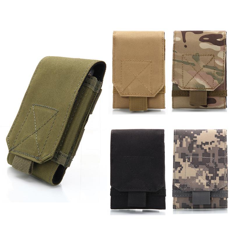5.5-6.0 Inches Holster Molle Army Camo Camouflage Bag Hook Loop Belt Pouch-Wincer Store-black-Bargain Bait Box