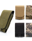 5.5-6.0 Inches Holster Molle Army Camo Camouflage Bag Hook Loop Belt Pouch-Wincer Store-black-Bargain Bait Box