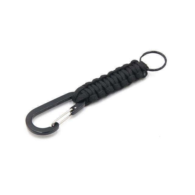 550 Woven Paracord Lanyard Keychain Outdoor Survival Gear Tactical Military 7-On Our Own-Black-Bargain Bait Box