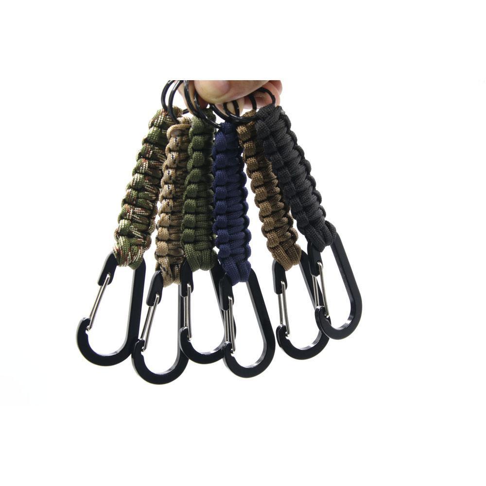 550 Woven Paracord Lanyard Keychain Outdoor Survival Gear Tactical Military 7-On Our Own-Desert Camo-Bargain Bait Box