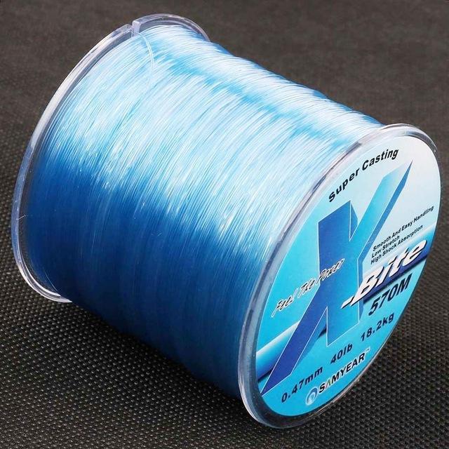 570M 40Lb 0.47Mm Super Strong Nylon Line Rope Clear White Blue Jip Carp-AGEPOCH Fishing Tackle Co., Ltd.-Blue-Bargain Bait Box