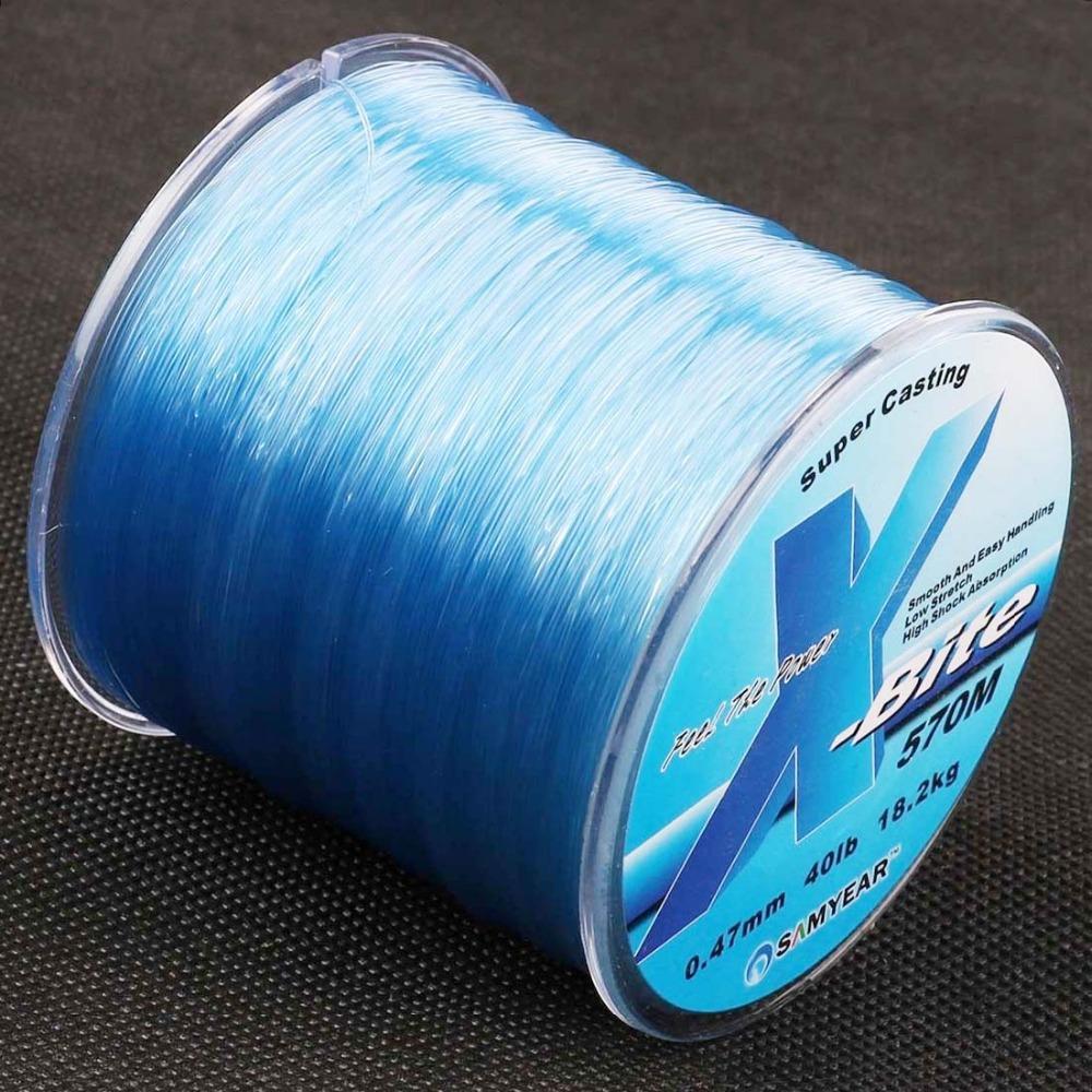 570M 40Lb 0.47Mm Super Strong Nylon Line Rope Clear White Blue Jip Carp-AGEPOCH Fishing Tackle Co., Ltd.-White-Bargain Bait Box